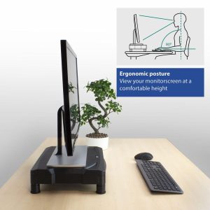 Стойка за монитор ACT AC8210, За бюро, с чекмедже,до 10 кг, Черна - Image 6