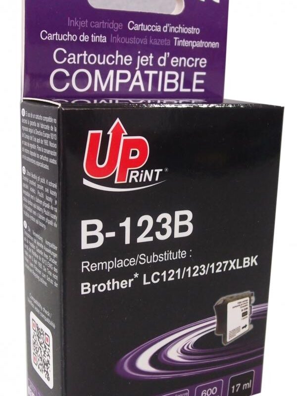 Мастилница UPRINT LC121/123/127 BROTHER, Черен