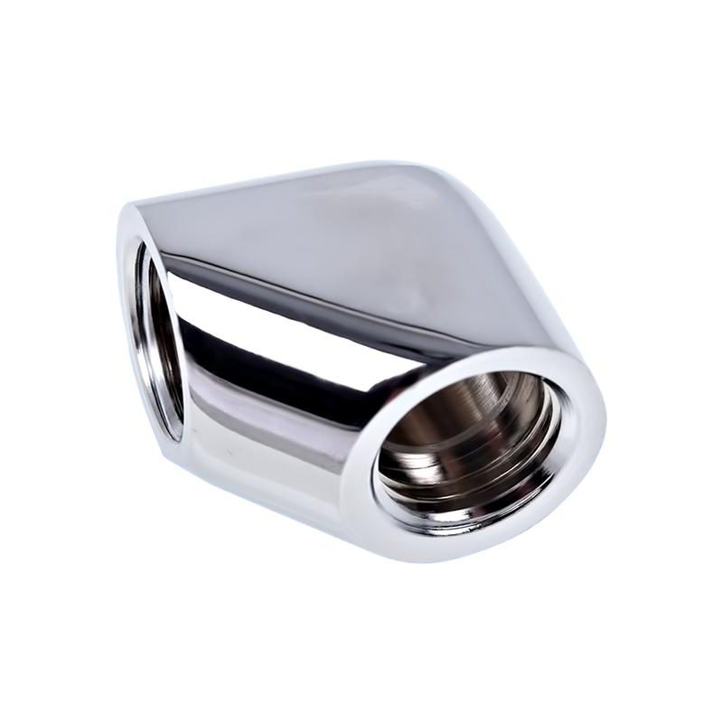 Въртящ се L-конектор Alphacool Eiszapfen, G1/4 AG auf G1/4 IG, Сребрист