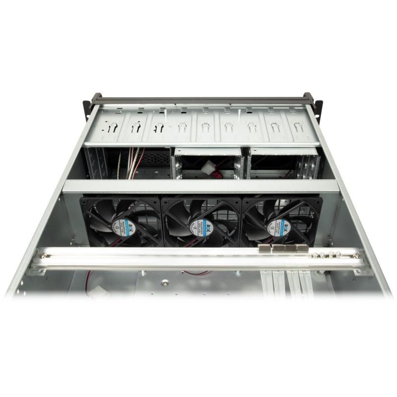 Кутия за сървър InterTech 4U-4129L - Mini ITX, mATX, μATX, ATX, SSI EEB, Чернa - Image 3