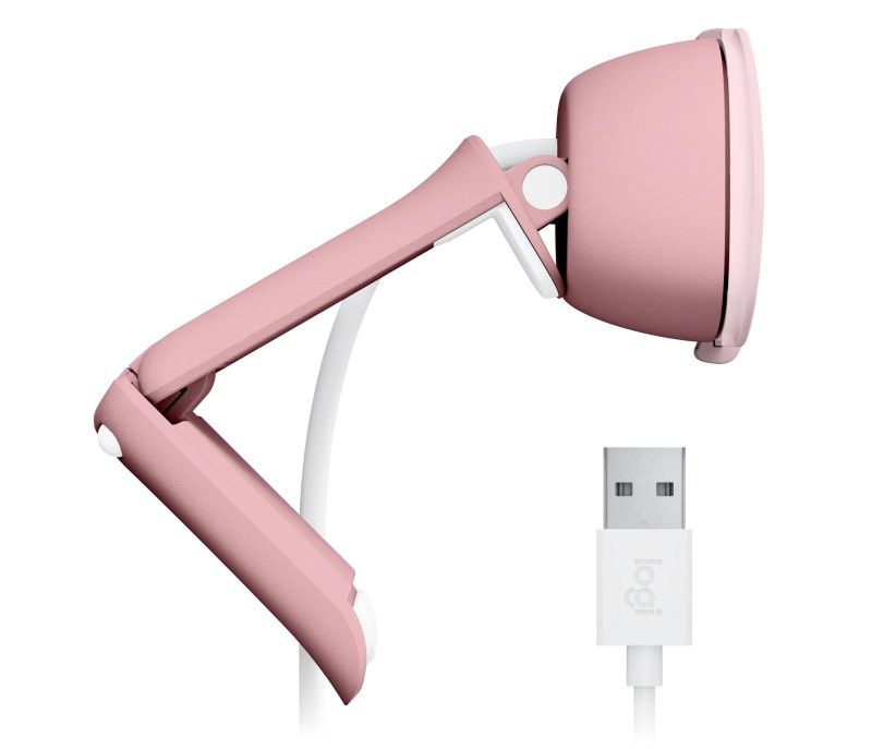 Уеб камера с микрофон Logitech BRIO 100, Full-HD, USB-A, Розова - Image 6