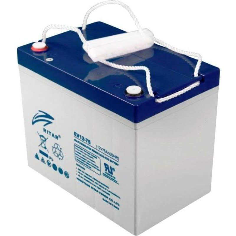 Оловна батерия RITAR (EV12-75), AGM, 12V, 75Ah, За електрически колички