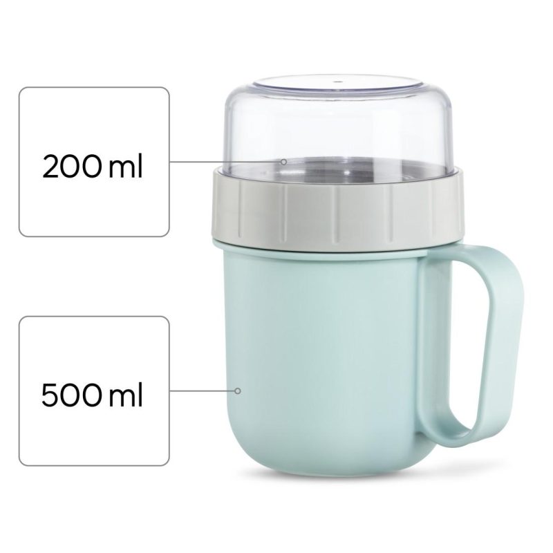 Купа за зърнени храни Xavax To Go, 2 отделения, 500 + 200 ml, пастелно синьо/сиво - Image 14