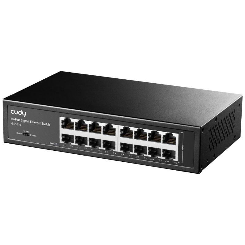 Суич Cudy GS1016, 16 портов, 10/100/1000, Auto-MDI/MDIX, за 19" шкаф - Image 2