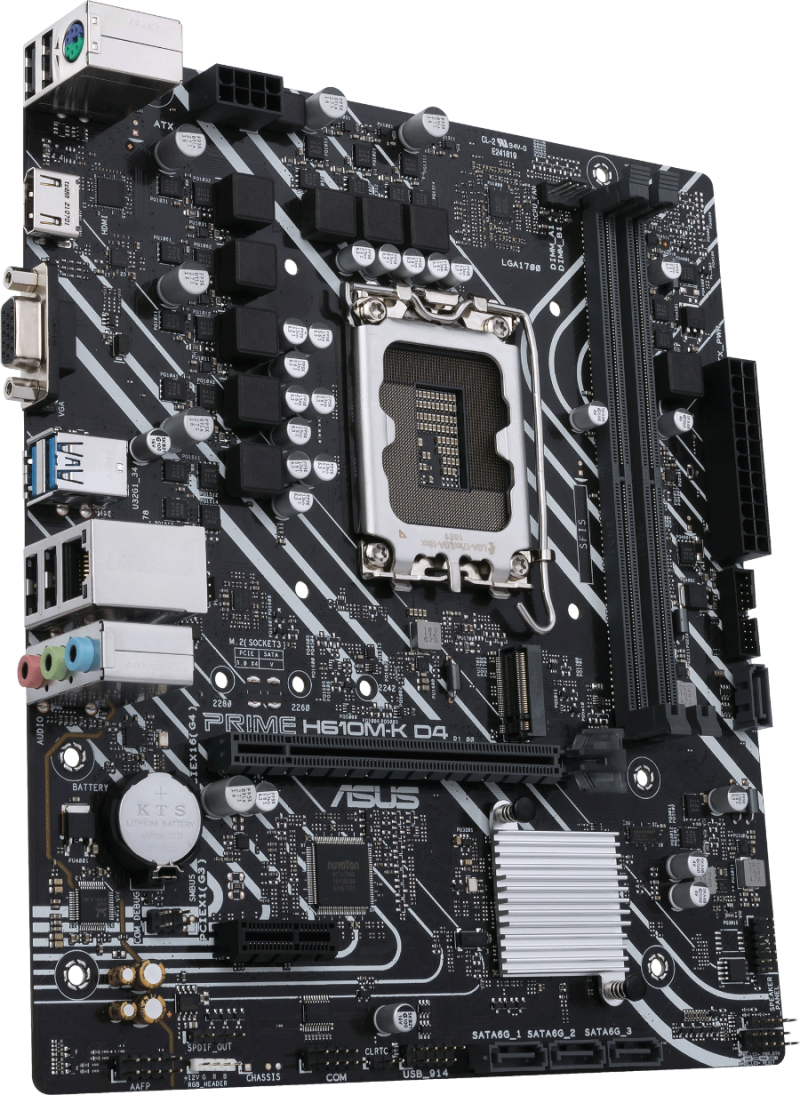 Дънна платка ASUS PRIME H610M-K D4, LGA 1700 mATX - Image 3
