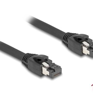 Мрежови кабел Delock, Cat.8.1 S/FTP, 1 m, Доo 40 Gbps, Черен - Image 2