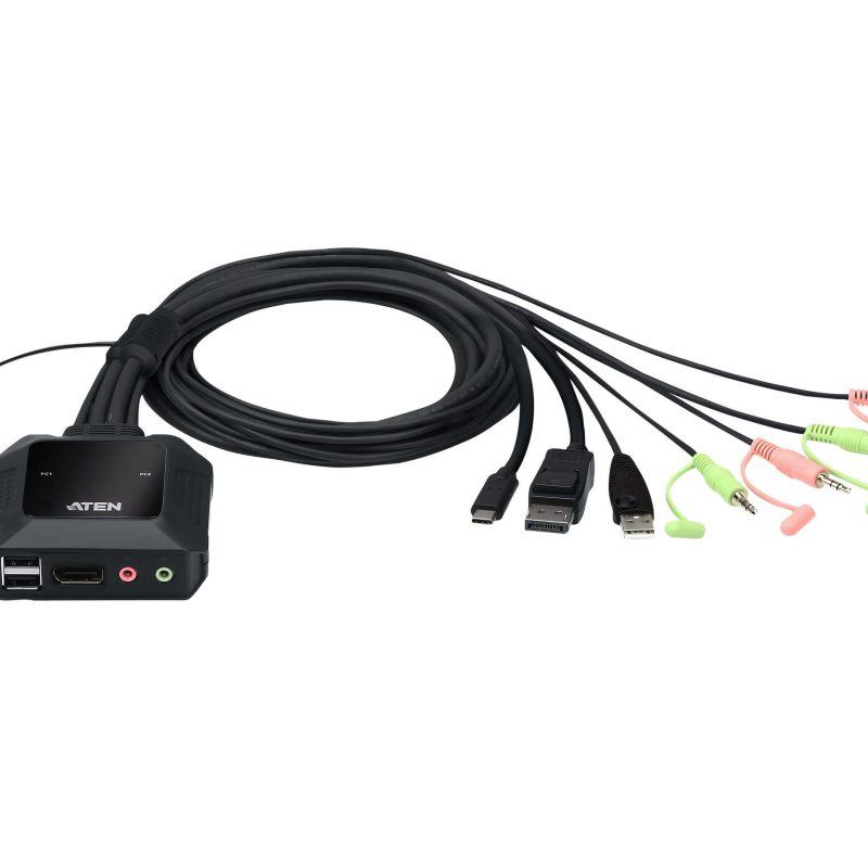 Превключвател KVM ATEN CS52DP, Дву портов USB-C DisplayPort