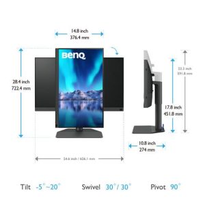 Монитор BenQ PhotoVue SW272Q, 27 inch, 1440p, HDR, Черен - Image 9
