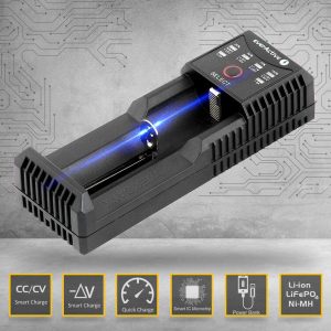 Зарядно устройство за LiIon/NiMh батерии 3,7v/1.2v универсално 1 гнездо USB micro UC-100 EverActive - Image 3