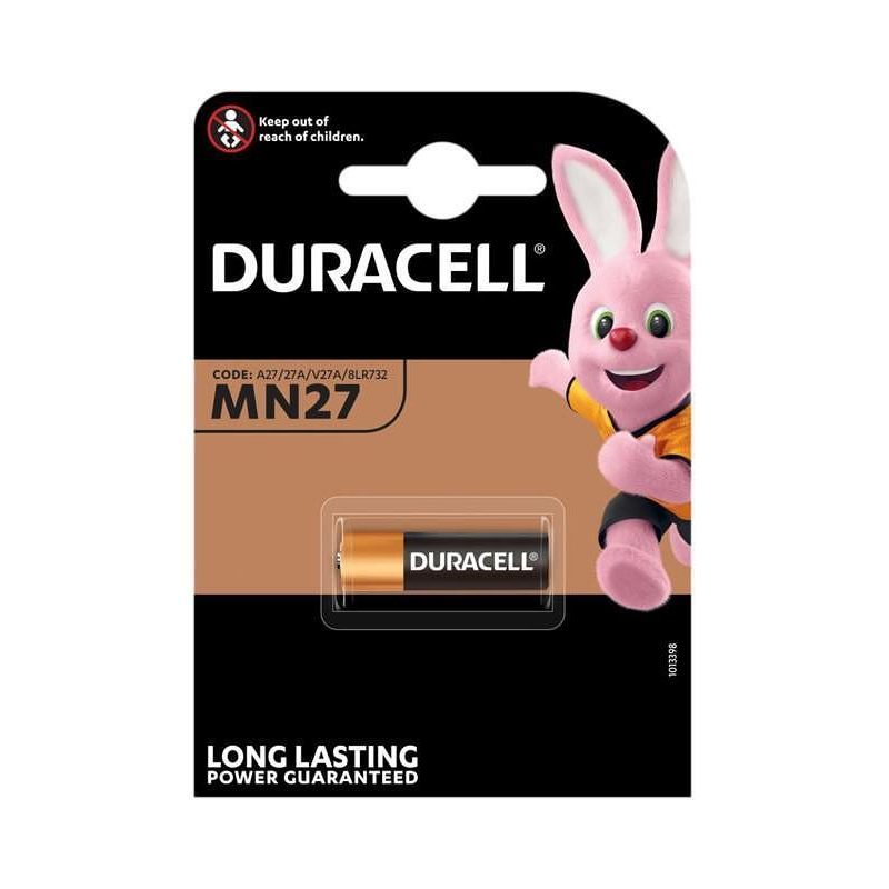 Алкална батерия DURACELL 12 V 1 бр. в опаковка за аларми А27 LR27 MN27