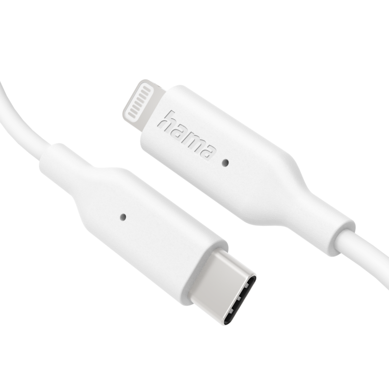 Кабел за зареждане/Дата HAMA, USB-C - Type-C/Lightning, 1м, бял - Image 2