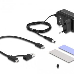 Конвертор Delock, USB-C - 1 x M.2 NVMe SSD + 1 x SATA SSD / HDD, Функция клониране - Image 3
