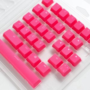 Капачки за механична клавиатура Ducky Pink 31-Keycap Set Rubber Backlit Double-Shot US Layout - Image 2