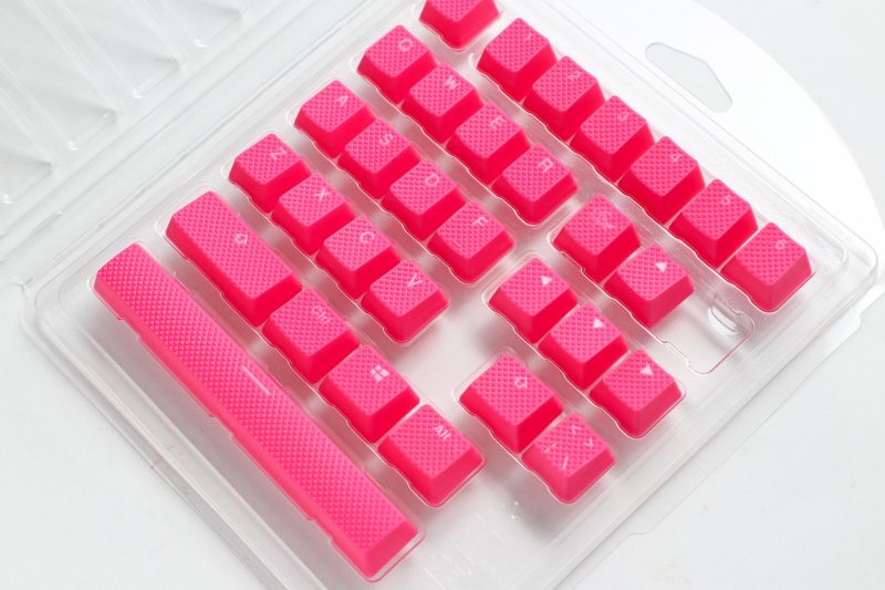 Капачки за механична клавиатура Ducky Pink 31-Keycap Set Rubber Backlit Double-Shot US Layout - Image 2