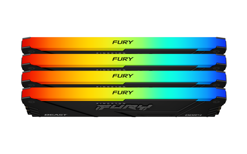 Памет Kingston FURY Beast Black RGB 128GB(4x32GB) DDR4 3600MHz CL18 - Image 4