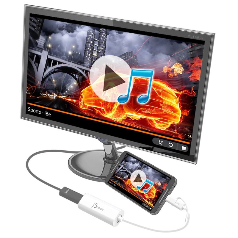 Видео адаптер j5create JUA165C, За андроид, USB-C/USB-B мъжко - HDMI женско, Бял - Image 6
