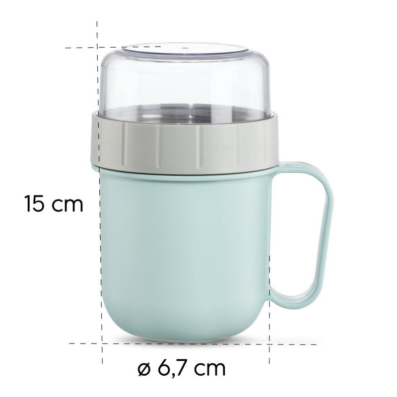 Купа за зърнени храни Xavax To Go, 2 отделения, 500 + 200 ml, пастелно синьо/сиво - Image 15