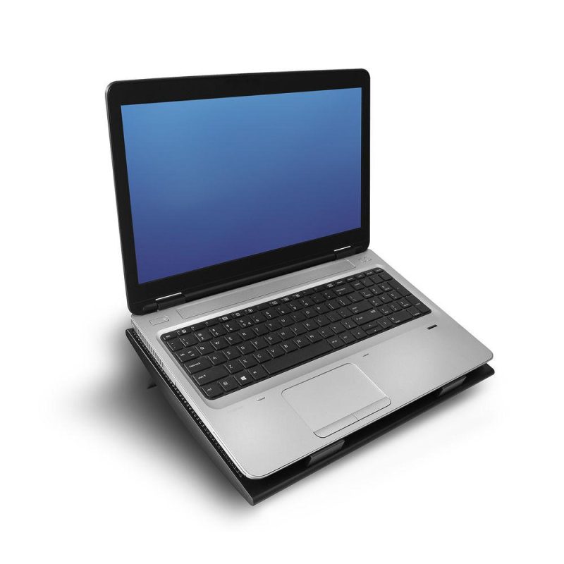 Охладител за лаптоп ACT, До 17", С два вентилатора, USB хъб, Черен - Image 3