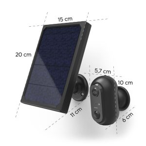 WiFi външна камера Hama, Със соларен панел, Батерии, Детектор за движение, 1080p - Image 3
