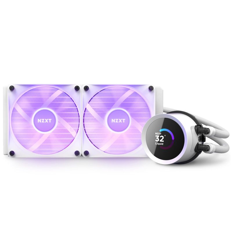 Охладител за процесор NZXT Kraken 240 RGB White, LCD Display - Image 6