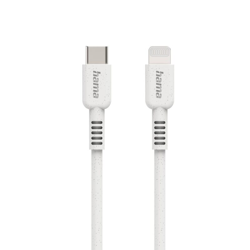 Кабел за зареждане HAMA "Eco", USB-C - Lightning, 1 м, 187284
