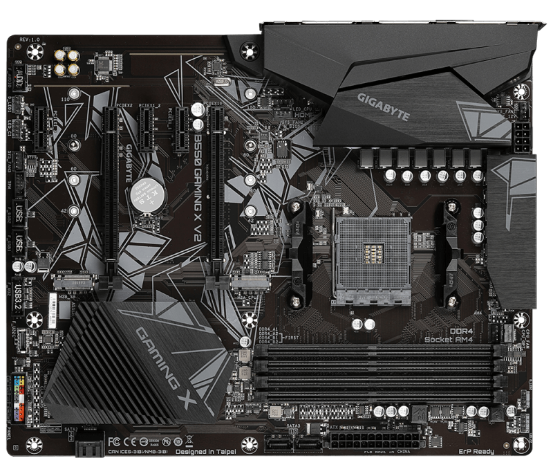 Дънна платка GIGABYTE B550 GAMING X V2 Socket AM4, 4 x DDR4, RGB Fusion, V2 (rev. 1.0) - Image 2