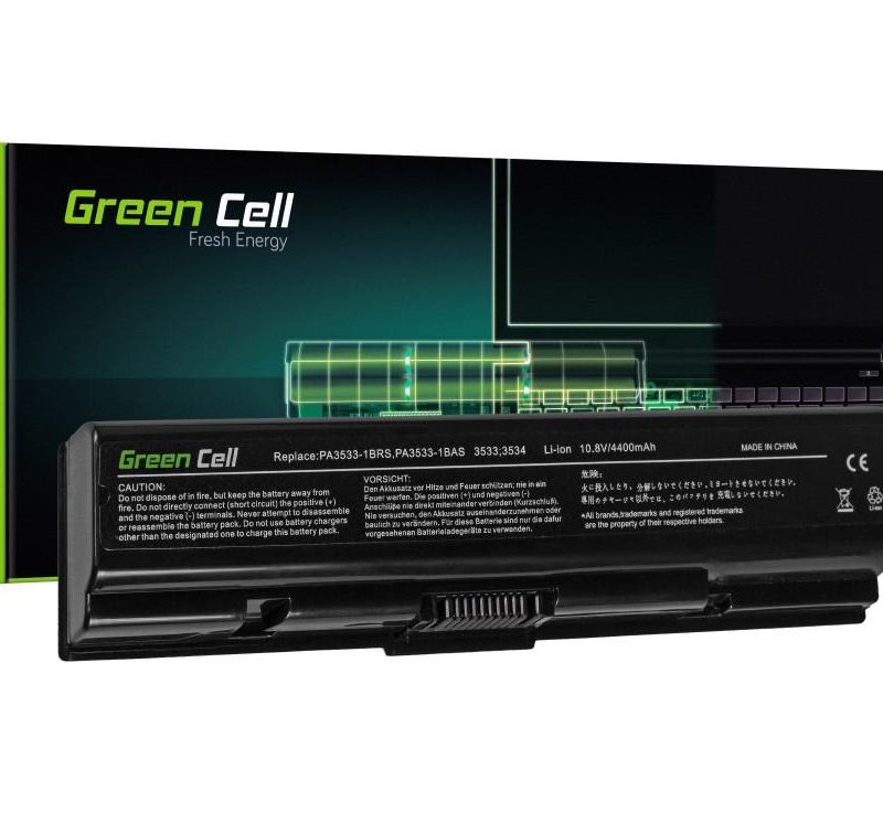Батерия  за лаптоп GREEN CELL, Toshiba Satellite A200 A300 A500 L200 L300 L500 PA3534U, 10.8V, 4400 mAh