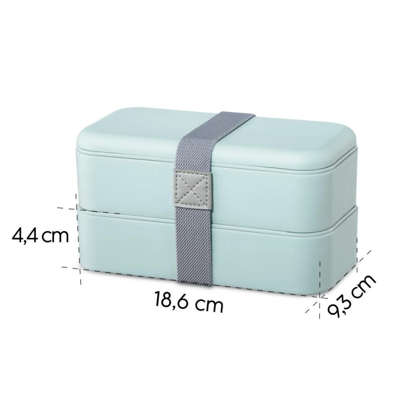Кутия за храна Xavax Bento Box, 2 x 500ml, Пастелно синьо - Image 15