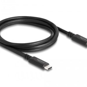 Коаксиален кабел Delock USB4 40 Gbps, USB PD 3.1,  1.2 m, Power Range 240 W