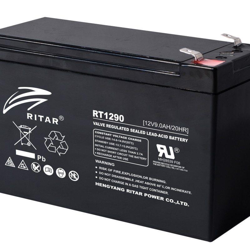 Оловна батерия RITAR, (RT1290) AGM, 12V, 9Ah, 151/ 65/ 94 mm, Терминал2