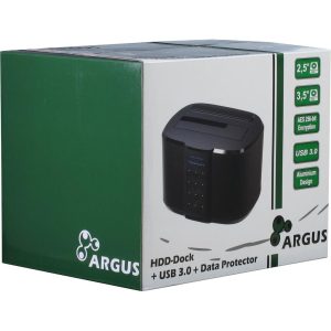 Криптираща докинг станция Inter-Tech Argus GD-PDLK02 за 2.5" или 3.5" SSD/HDD, 256-bit AES encryption - Image 5