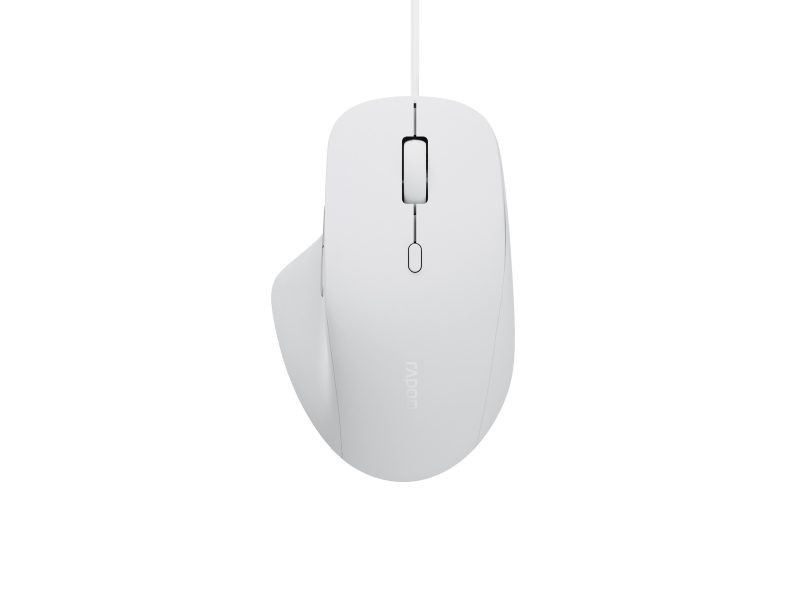 Жична оптична мишка RAPOO N500 Silent, Безшумна, Бяла - Image 5