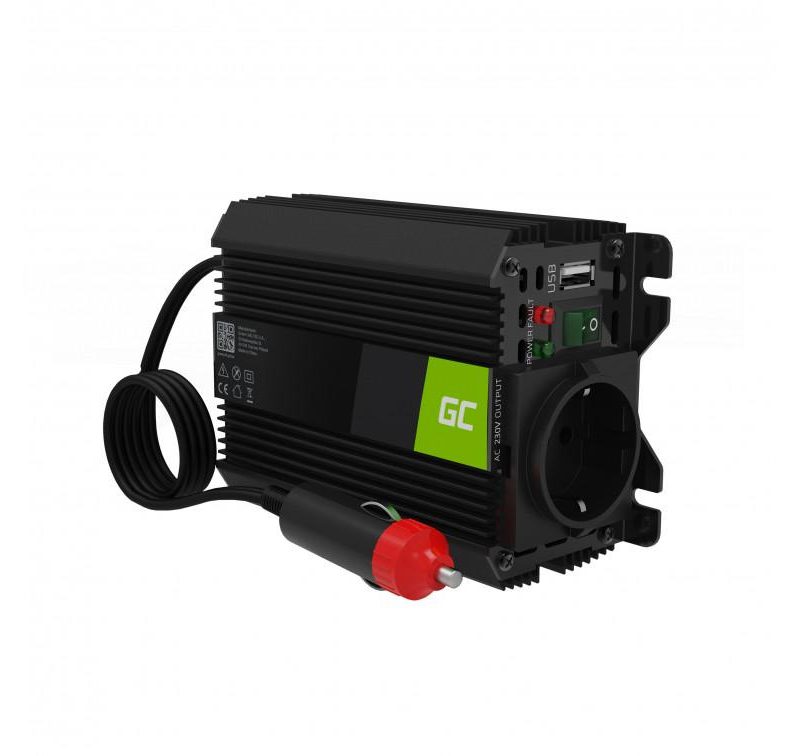 Инвертор GREEN CELL PRO, 12V, 150W/300W, Модифицирана синусоида