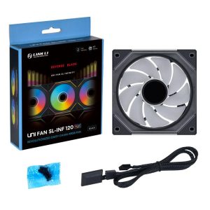 Вентилатор Lian-Li UNI SL-INF Reverse Blade, 120 мм, ARGB PWM, Черен - Image 7
