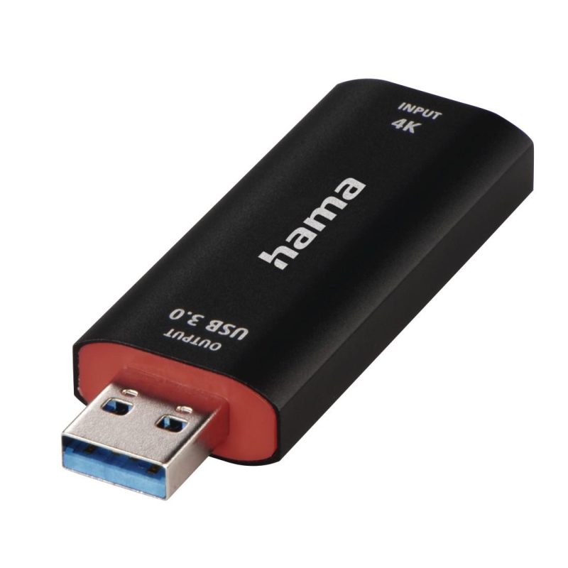 Video Recording стик HAMA 74257, HDMI женско - USB мъжко, 4К,  Черен - Image 3