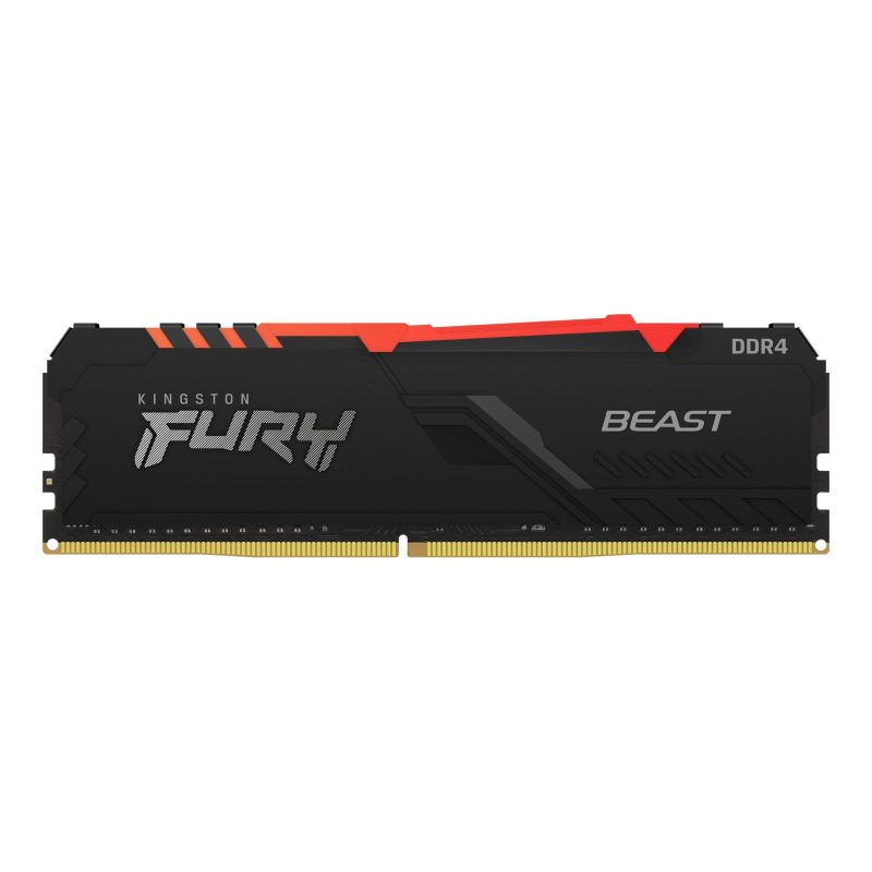 Памет Kingston FURY Beast Black RGB 16GB(2x8GB) DDR4 PC4-24000 3000MHz CL15 KF430C15BBAK2/16 - Image 2