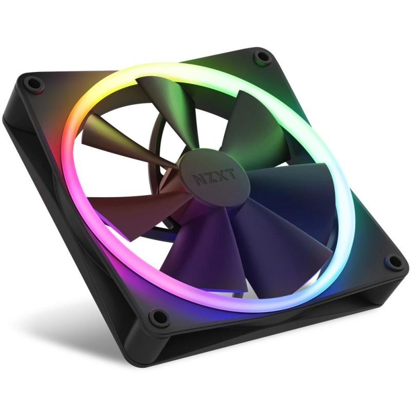 Комплект вентилатори NZXT F140 RGB Black 2 броя и NZXT RGB контролер - Image 2