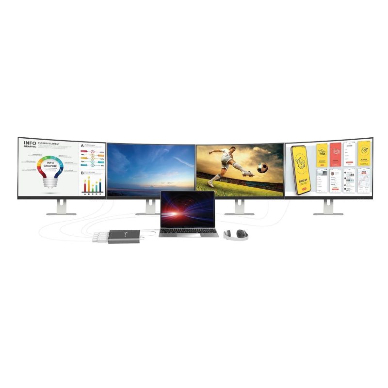 Адаптер j5create JCA366, За 4 монитора, USB-C - 4 x HDMI - Image 6