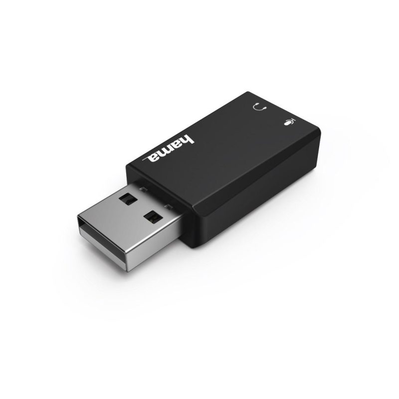 Звукова карта HAMA 2.0 Stereo, USB 2.0, Черен - Image 2