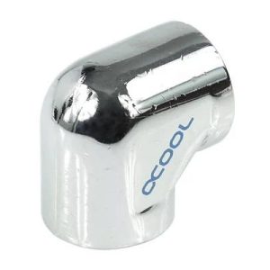 L-конектор Alphacool HF, Вътрешна резба G1/4 - G1/4, 90°, Хром - Image 2