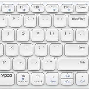 Комплект клавиатура и мишка RAPOO 9700M, Multi mode, Bluetooth, 2.4Ghz, Безжичен, Бял - Image 2
