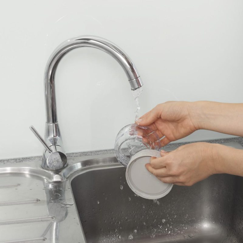 Купа за зърнени храни Xavax To Go, 2 отделения, 500 + 200 ml, пастелно синьо/сиво - Image 5