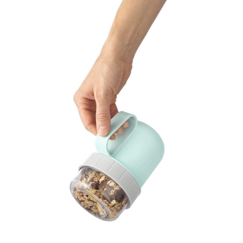 Купа за зърнени храни Xavax To Go, 2 отделения, 500 + 200 ml, пастелно синьо/сиво - Image 3