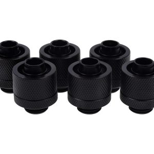 Фитинг Alphacool Eiszapfen, Удължител, 16/10mm, G1/4, Черен мат, 6 броя