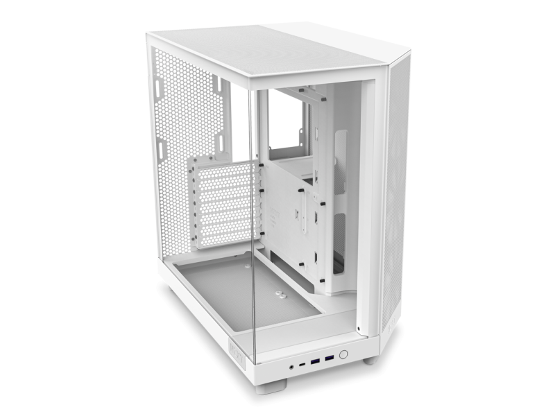 Кутия NZXT H6 Flow RGB Matte White - Middle Tower - Image 6