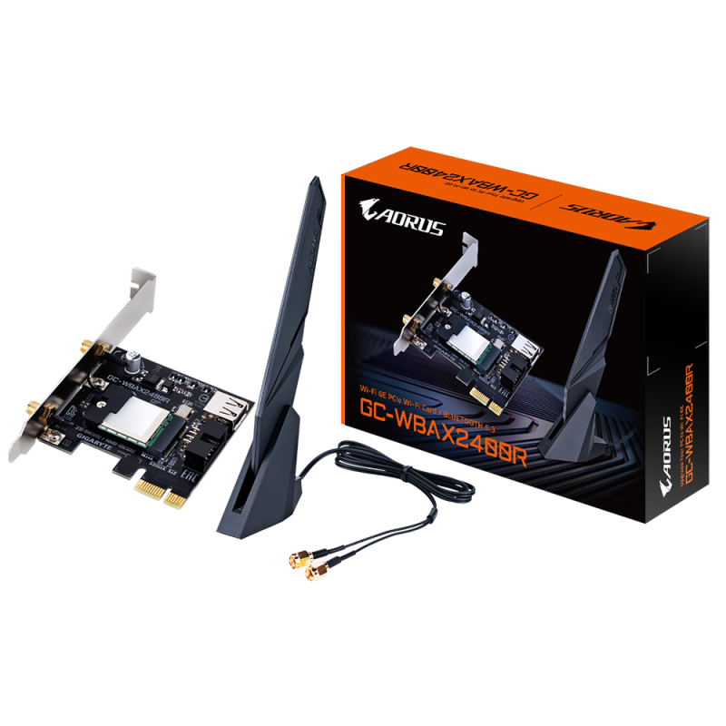 Безжична карта GIGABYTE GC-WBAX2400R RTL8852CE WIFI 6E 2x2 802.11ax, Bluetooth 5.3 - Image 2