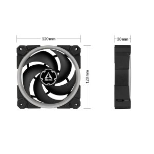Вентилатори ARCTIC BioniX P120 A-RGB Black 120mm 3 Броя, Включен контролер - Image 7
