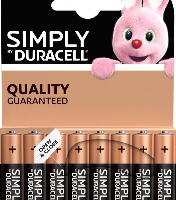 Алкална батерия LR03 AAA  8pk блистер SIMPLY MN2400   DURACELL