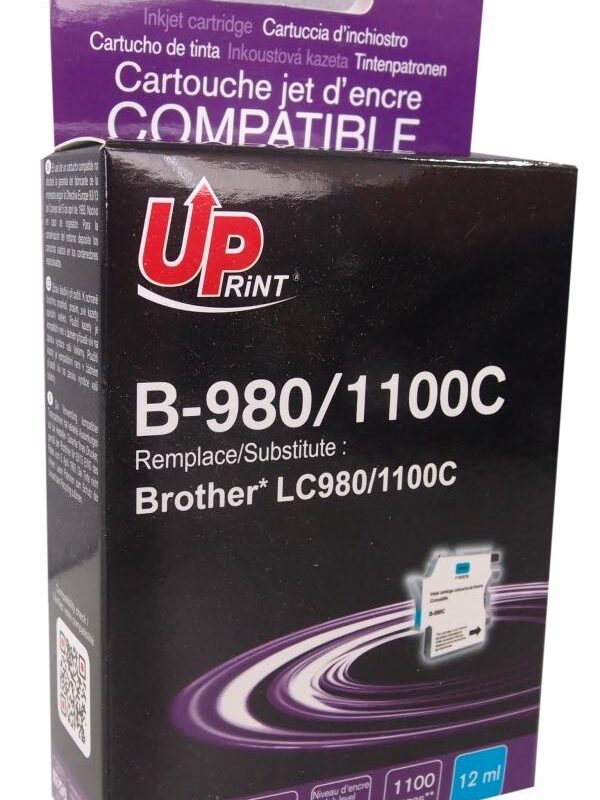Мастилница UPRINT LC980/1100 BROTHER, Cyan
