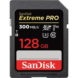 Карта памет SANDISK Extreme PRO SDXC, 128GB, UHS-II, До 300 MB/s